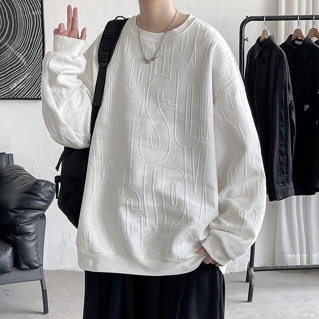 Sinlarity-Crewneck Plain Sweatshirt