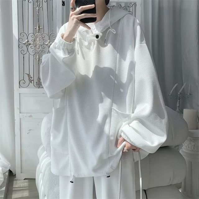 Sinlarity-Loose Fit Plain Hoodie