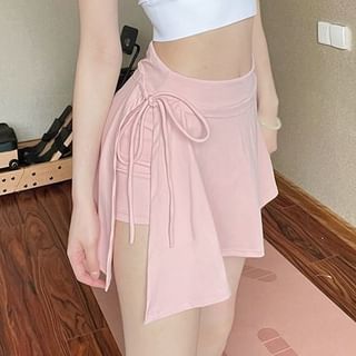 Sisyphi-High Waist Plain Slit Skort