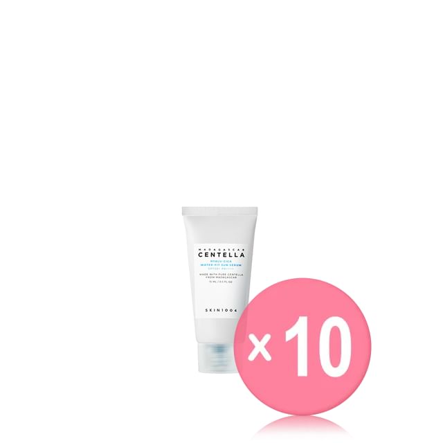 SKIN1004-Kit com 10 Unidades de Protetor Solar Fluido Centella Asiatica Madagascar Hyalu-Cica Water-Fit - Versão Mini