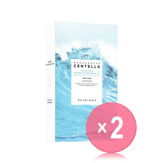 SKIN1004-Madagascar Centella Hyalu-Cica Water-Fit Sun Serum UV Twin Pack OTC Version 2pcs Bundle Set - Crème solaire version vente libre pack duo