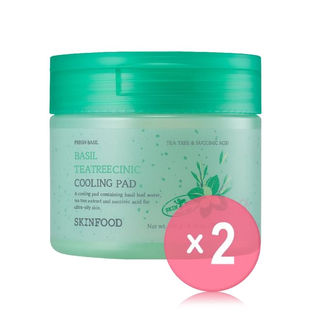 SKINFOOD-Basil Teatreecinic Cooling Pad 2pcs Bundle Set