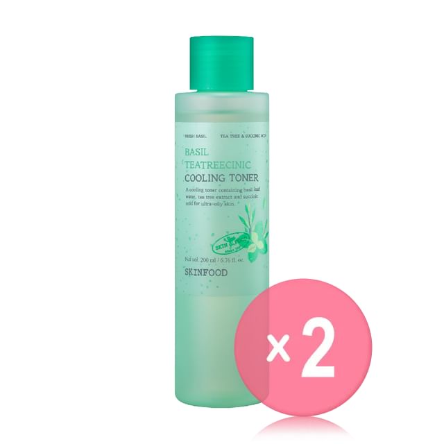 SKINFOOD-Basil Teatreecinic Cooling Toner 2pcs Bundle Set
