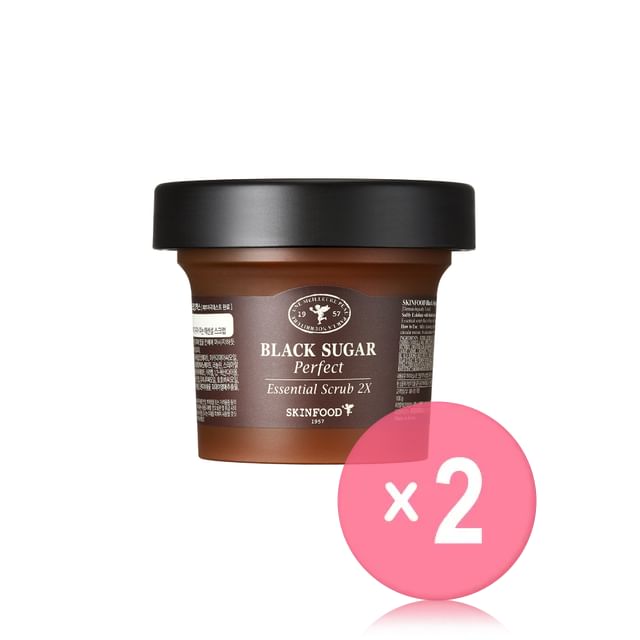 SKINFOOD-Black Sugar Perfect Essential Scrub 2X Mini 2pcs Bundle Set