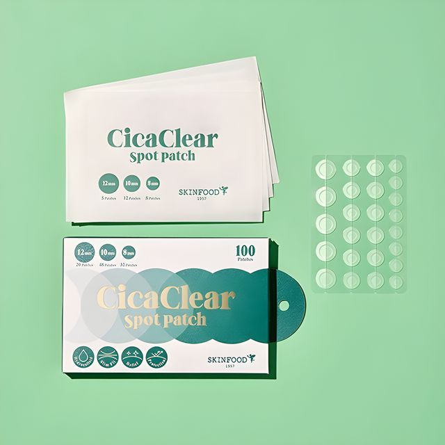 SKINFOOD-Parche para Acné Cica Clear Spot Patch