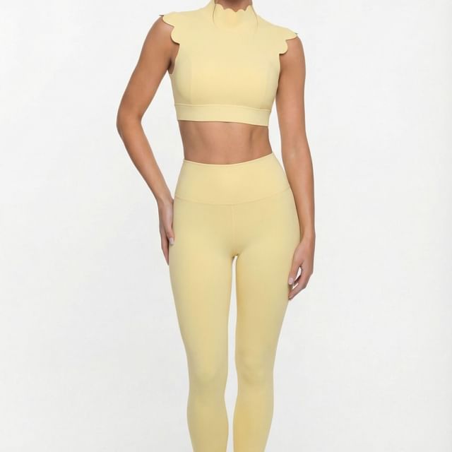 Skinniano-High Waist Plain Yoga Pants