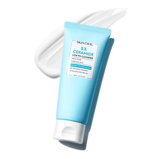 SKINTIFIC-Nettoyant visage pH bas aux 5 céramides
