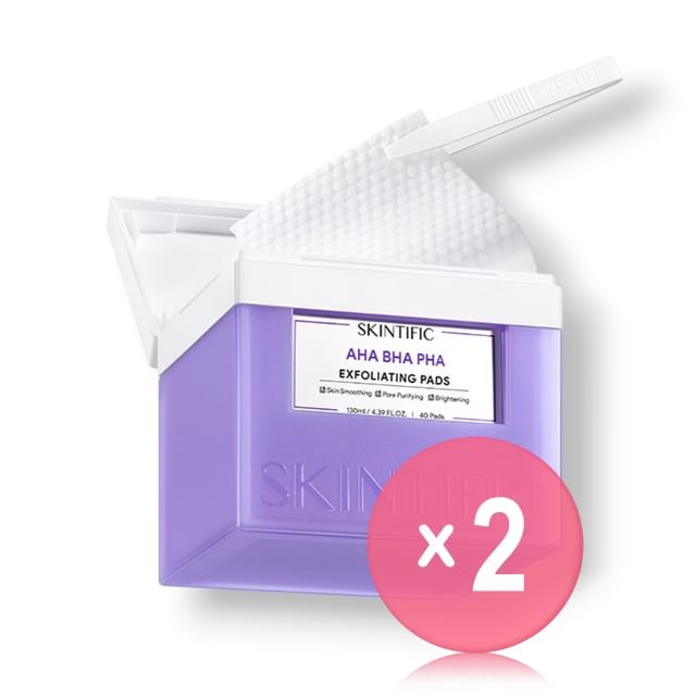 SKINTIFIC-AHA BHA PHA Exfoliating Pads 2pcs Bundle Set