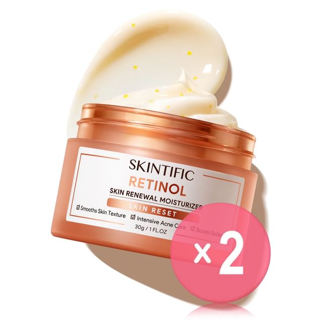 SKINTIFIC-Retinol Skin Renewal Moisturizer - Crème régénérante au rétinol - lot de 2