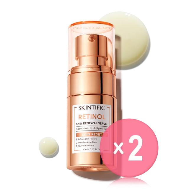 SKINTIFIC-Retinol Skin Renewal Serum - Sérum anti-âge au rétinol - lot de 2