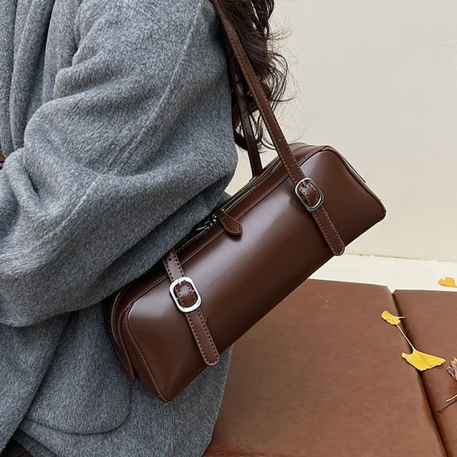 Skyglow-Buckled Shoulder Bag