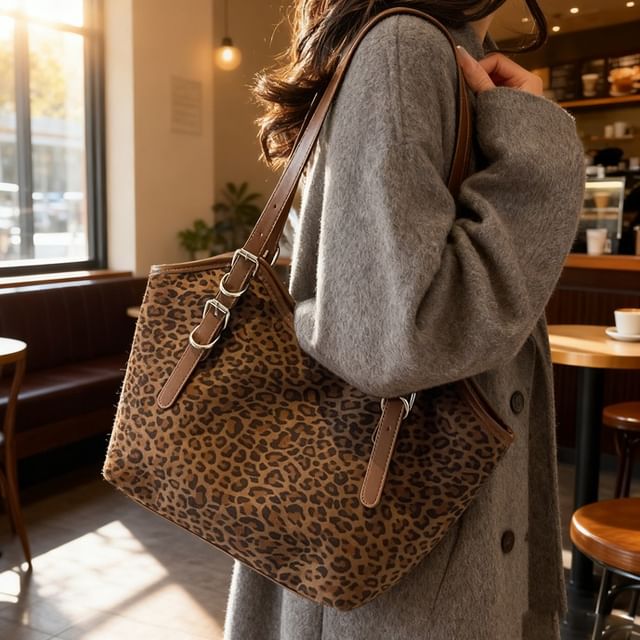 Skyglow-Buckled Tote Bag