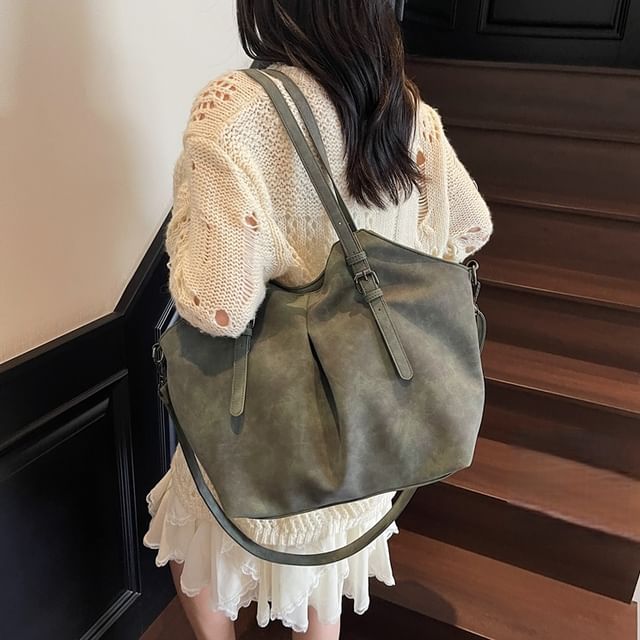 Skyglow-Buckled Tote Bag