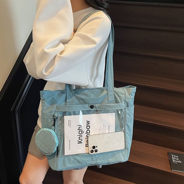 Skyglow-Canvas PVC Pocket Tote Bag