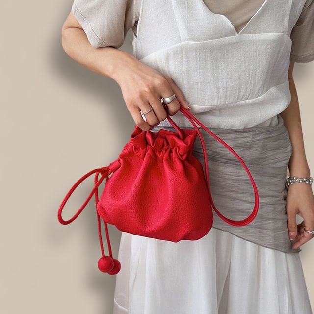 Skyglow-Drawstring Crossbody Bucket Bag