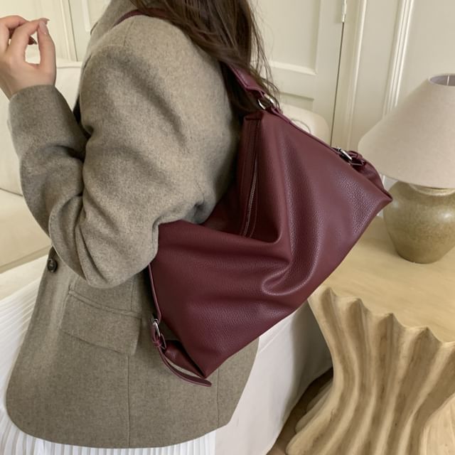 Skyglow-Faux Leather Shoulder Bag