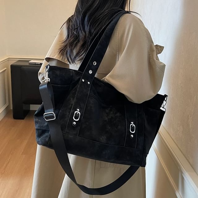 Skyglow-Faux Leather Shoulder Bag