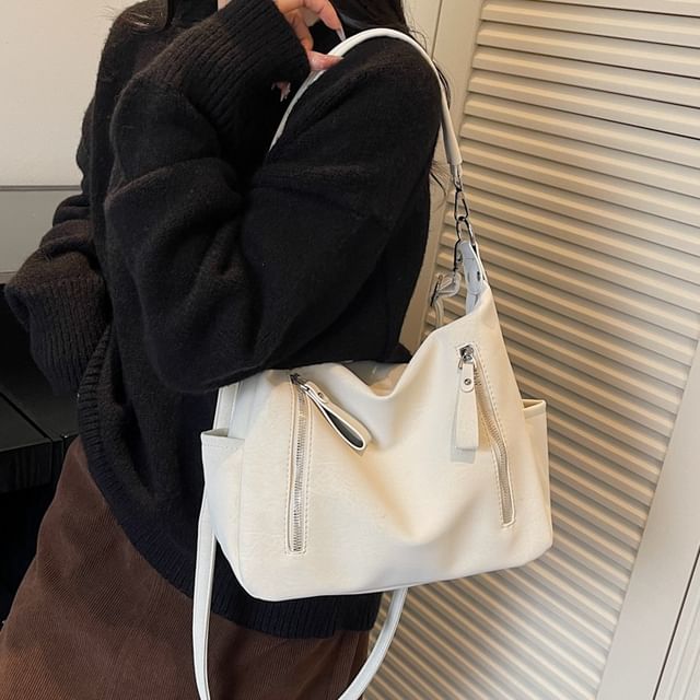 Skyglow-Faux Leather Shoulder Bag