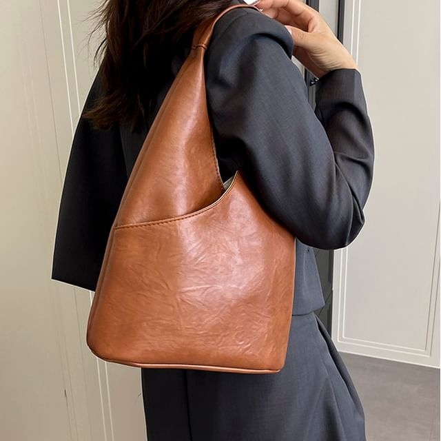 Skyglow-Faux Leather Shoulder Bag