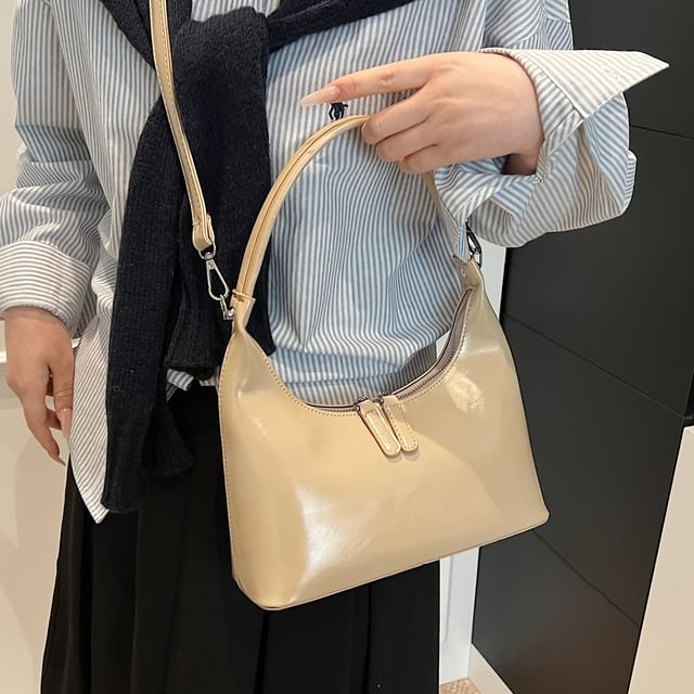 Skyglow-Faux Leather Shoulder Bag
