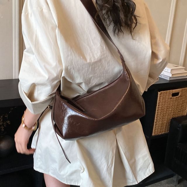 Skyglow-Faux Leather Shoulder Bag