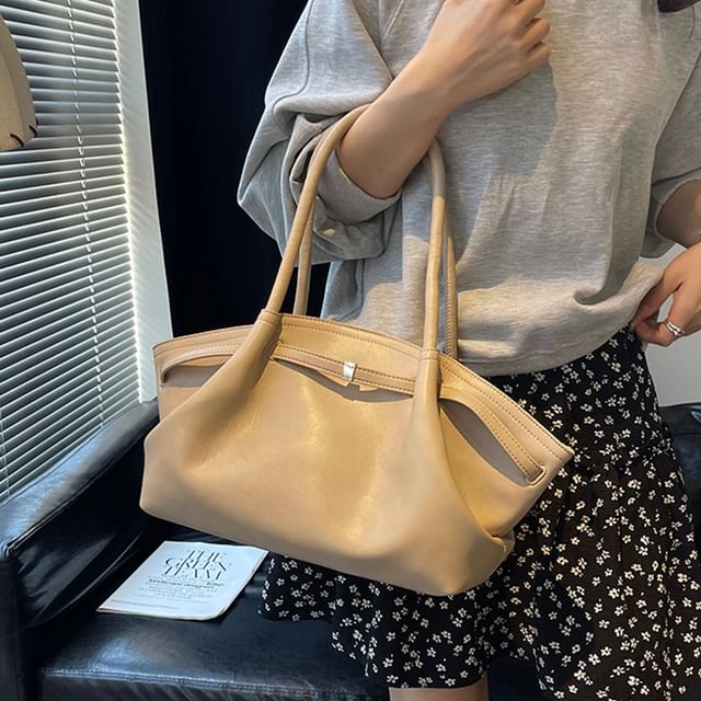 Skyglow-Faux Leather Tote Bag