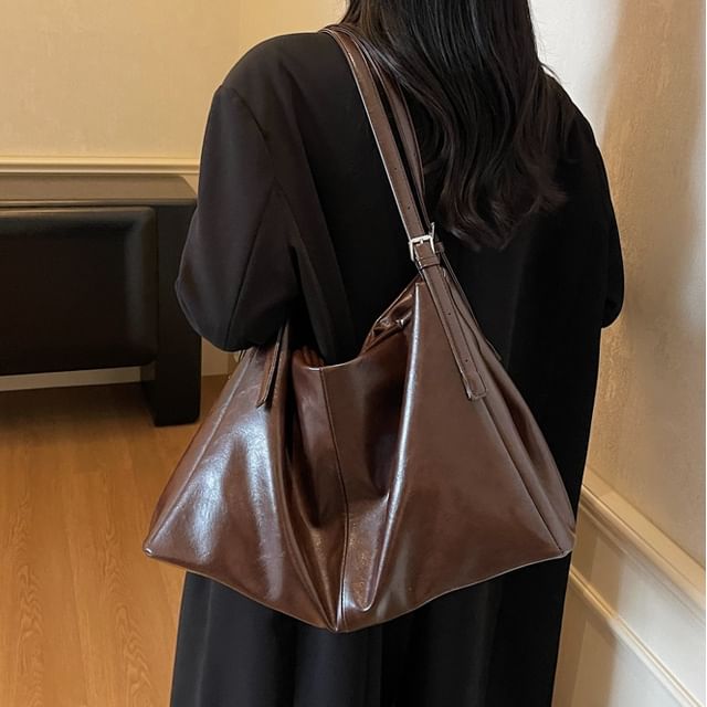 Skyglow-Faux Leather Tote Bag