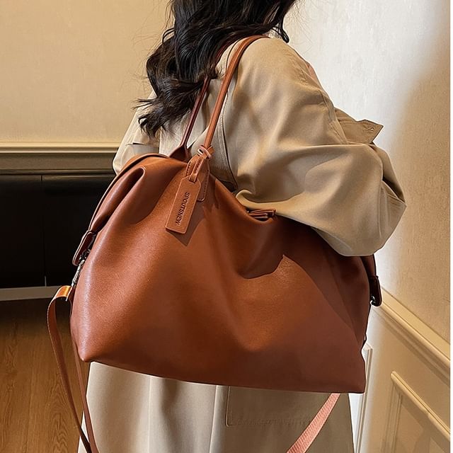 Skyglow-Faux Leather Tote Bag