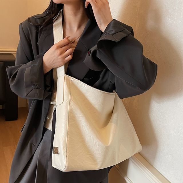 Skyglow-Faux Leather Tote Bag