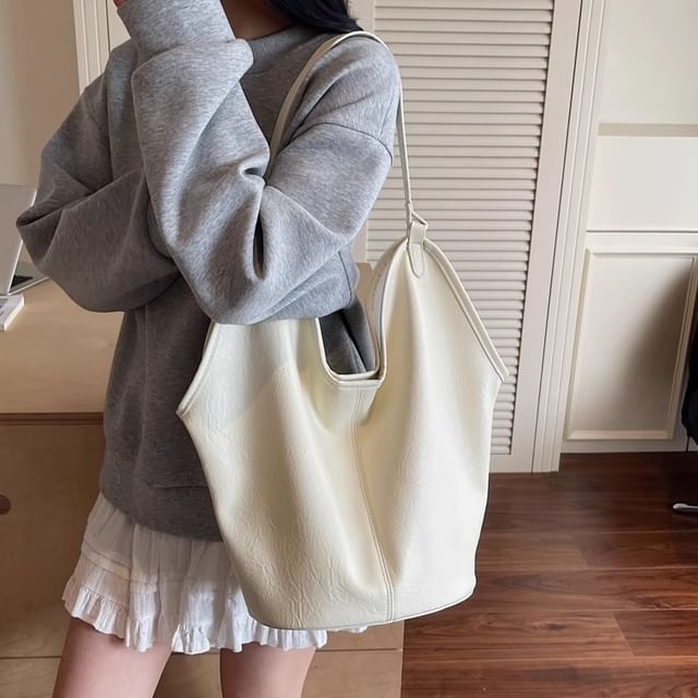 Skyglow-Faux Leather Tote Bag
