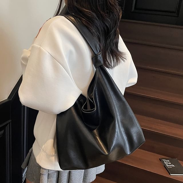 Skyglow-Faux Leather Tote Bag