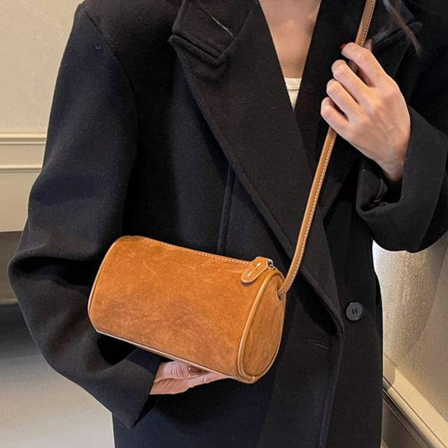 Skyglow-Faux Suede Crossbody Bag