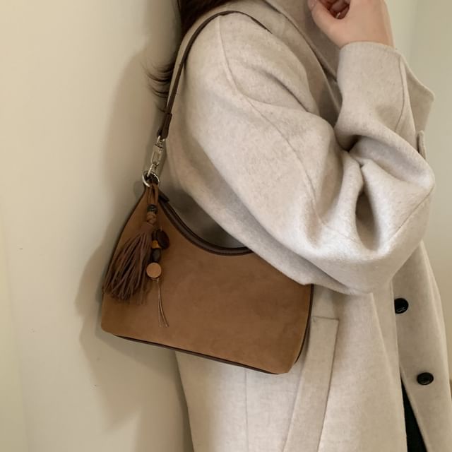 Skyglow-Faux Suede Shoulder Bag