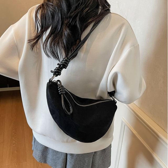 Skyglow-Faux Suede Shoulder Bag