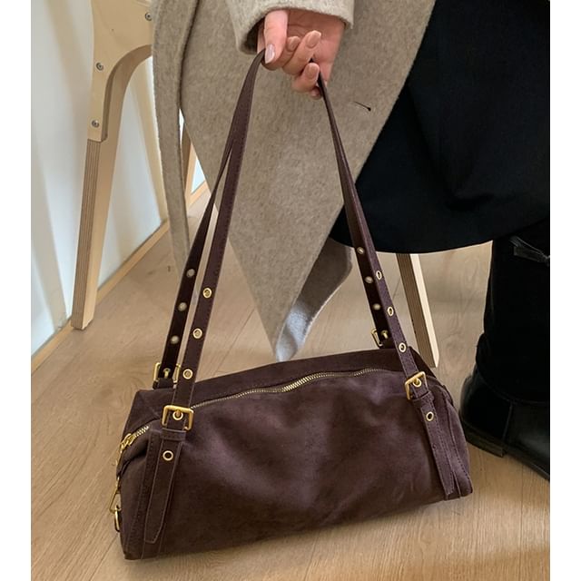 Skyglow-Faux Suede Shoulder Bag