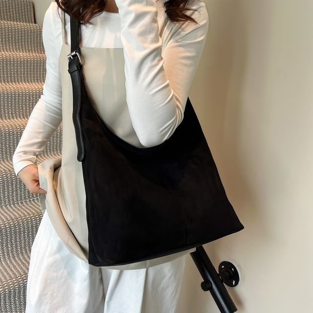 Skyglow-Faux Suede Tote Bag