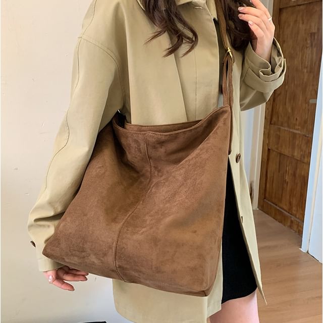 Skyglow-Faux Suede Tote Bag