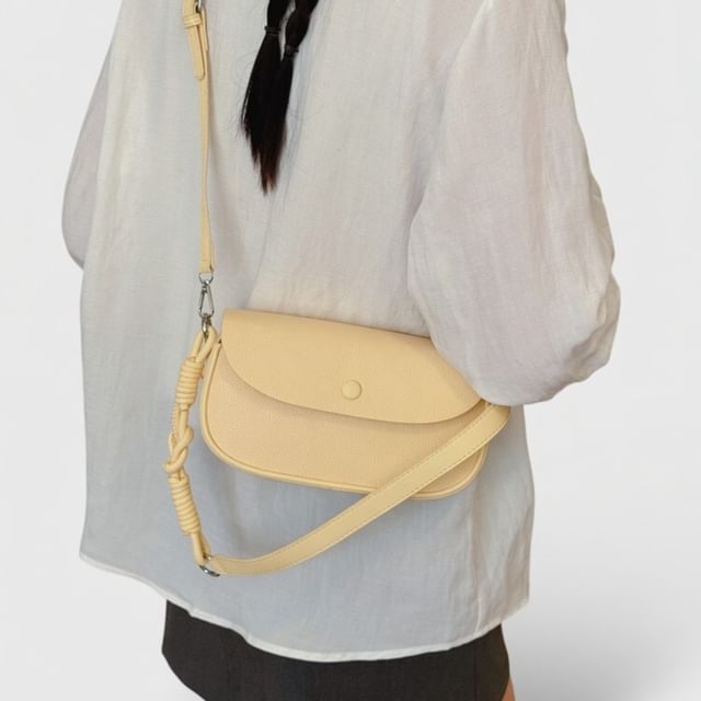 Skyglow-Flap Faux Leather Shoulder Bag