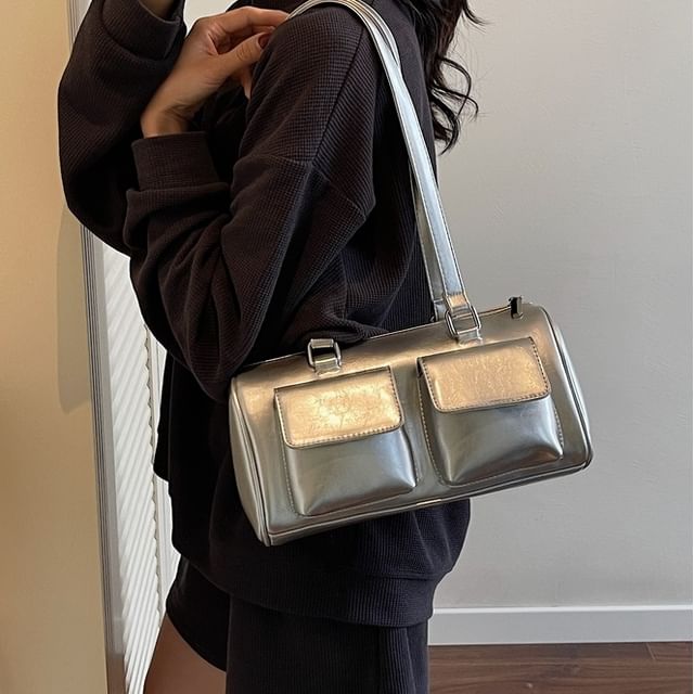 Skyglow-Flap Pocket Shoulder Bag
