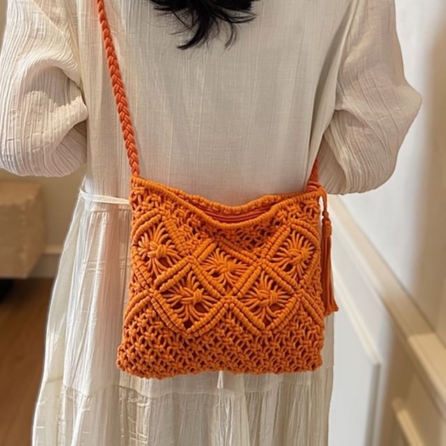 Skyglow-Plain Crochet Crossbody Bag