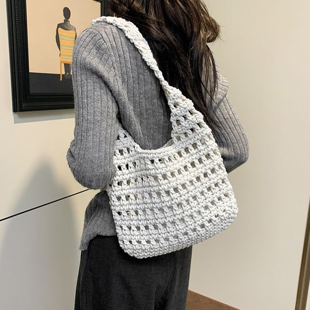 Skyglow-Plain Crochet Tote Bag