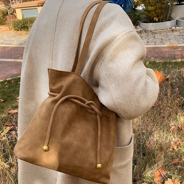 Skyglow-Plain Drawstring Tote Bag