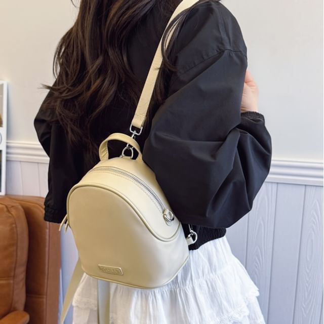 Skyglow-Plain Fabric Backpack