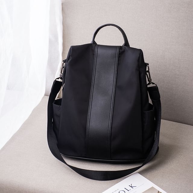 Skyglow-Plain Multi-Pocket Backpack