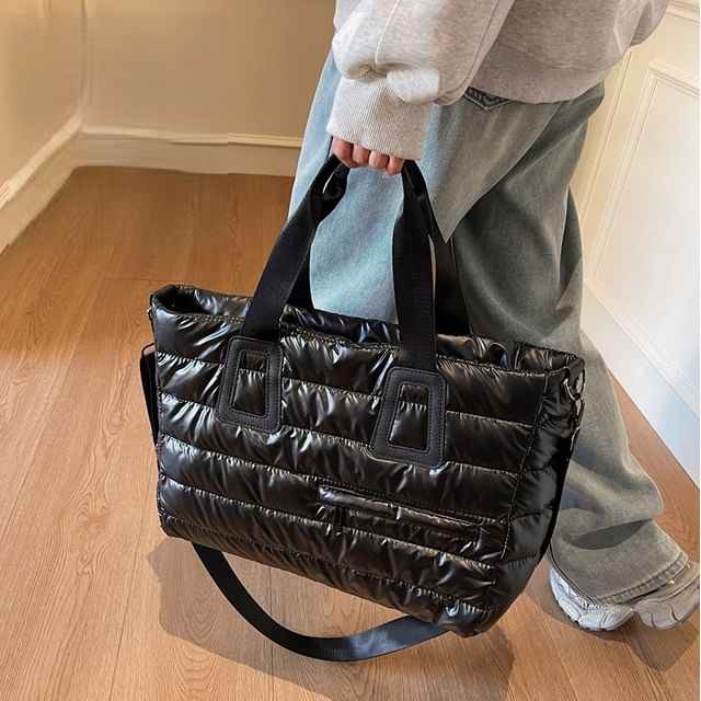 Skyglow-Plain Quilted Tote Bag
