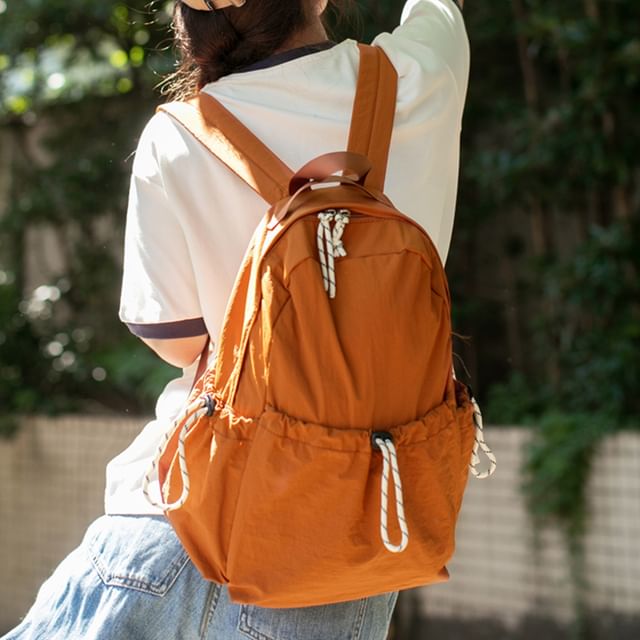 Skyglow-Plain Zip Backpack