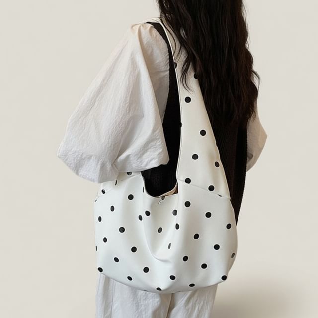 Skyglow-Polka Dot Hobo Tote Bag