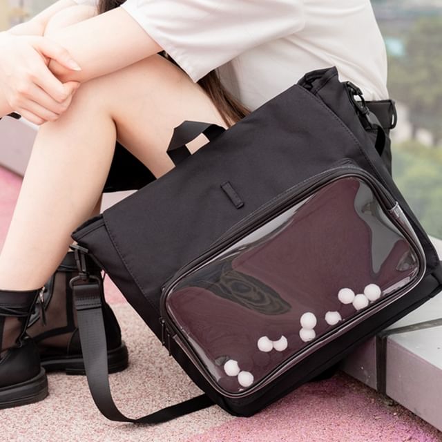 Skyglow-PVC Pocket Plain Crossbody Bag
