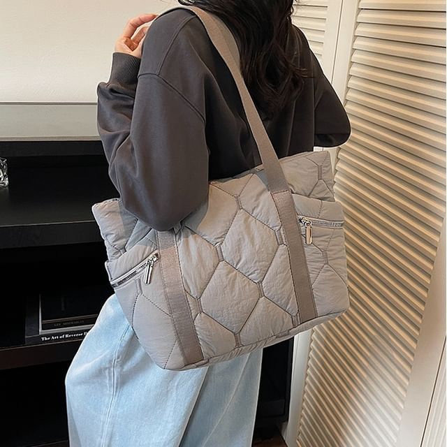Skyglow-Quilted Padded Tote Bag