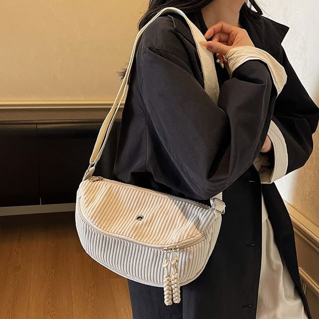 Skyglow-Ribbed Corduroy Belt Bag